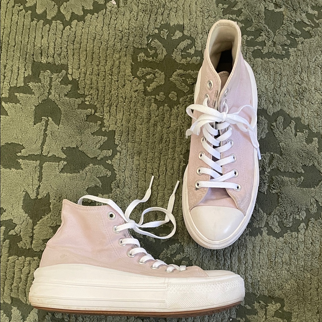 Lavender Platform Converse High Tops
